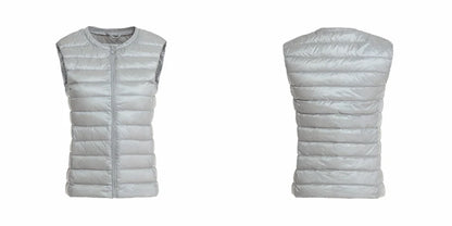 Plain Women's Sleeveless Puffer Vest