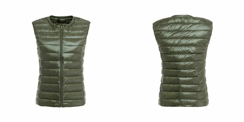 Plain Women's Sleeveless Puffer Vest