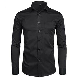 Men's Dress Shirt Button Down black