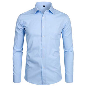 Men's Dress Shirt Button Down blue