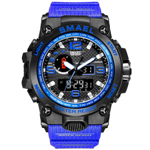 Waterproof Wrist Watch blue and black