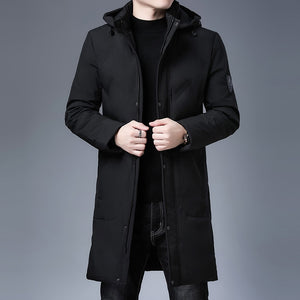 Men's Heavy Winter Travel Jacket and Overcoat black