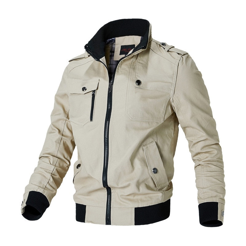 Men's Waterproof Winter Bomber Jacket khaki