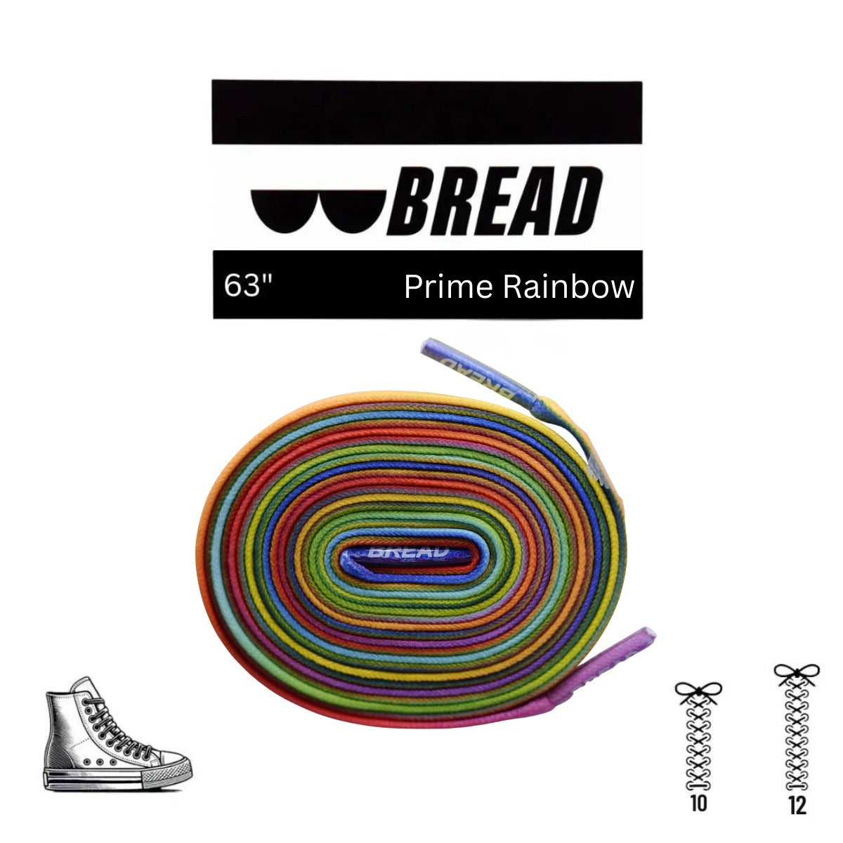 Bread Rainbow Shoelaces