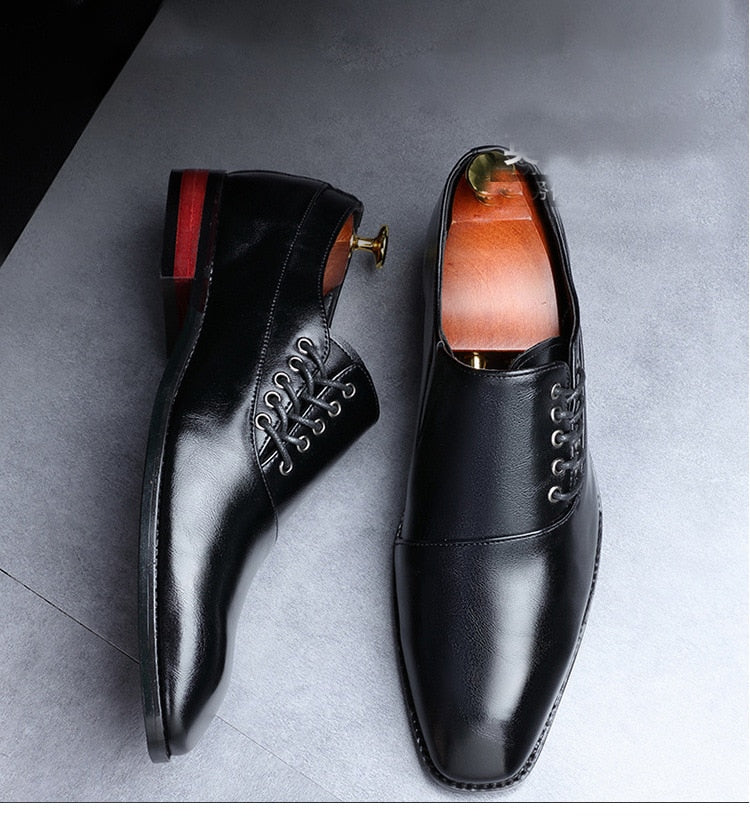 Men's Classic Leather Professional Slip-On black