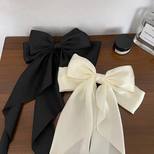 Silk Hair Bow & Barrette