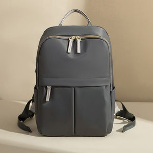 Faux Leather Vegan Backpack grey