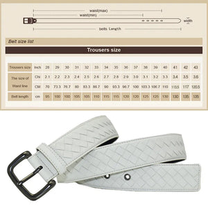 Men's Handmade Leather Belt size chart if using screen readers please call
