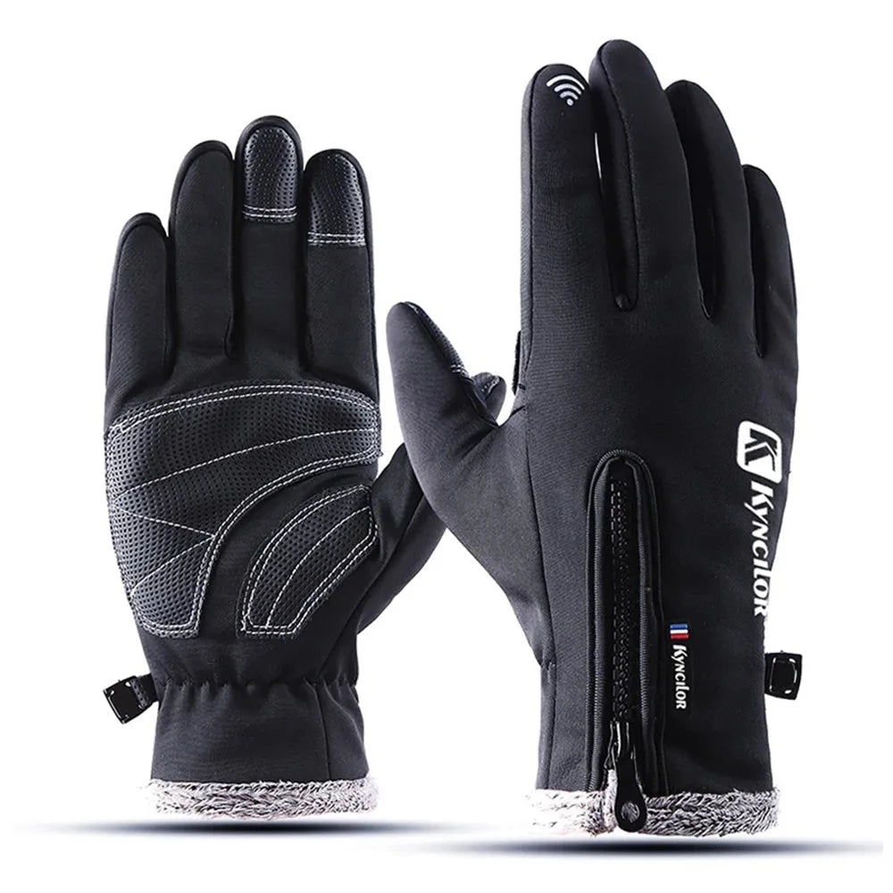 Touchscreen Winter Gloves with Grips black palm grip
