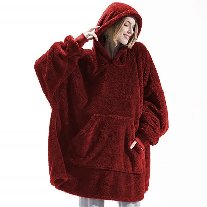 Women's Thick Winter Oversized Hoodie Blanket