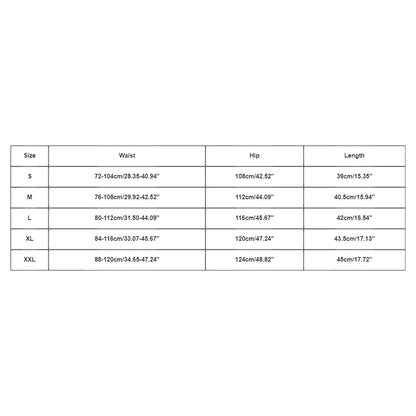 Men's Striped Summer Shorts size chart