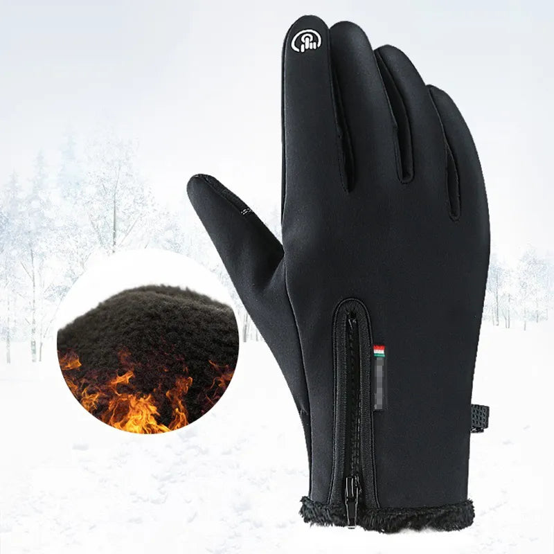 Touchscreen Winter Gloves with Grips fur image