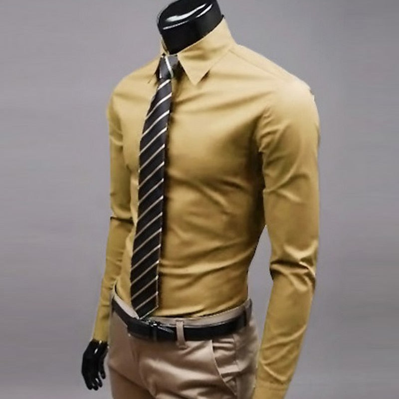 Men's Bright Dress Shirt yellow