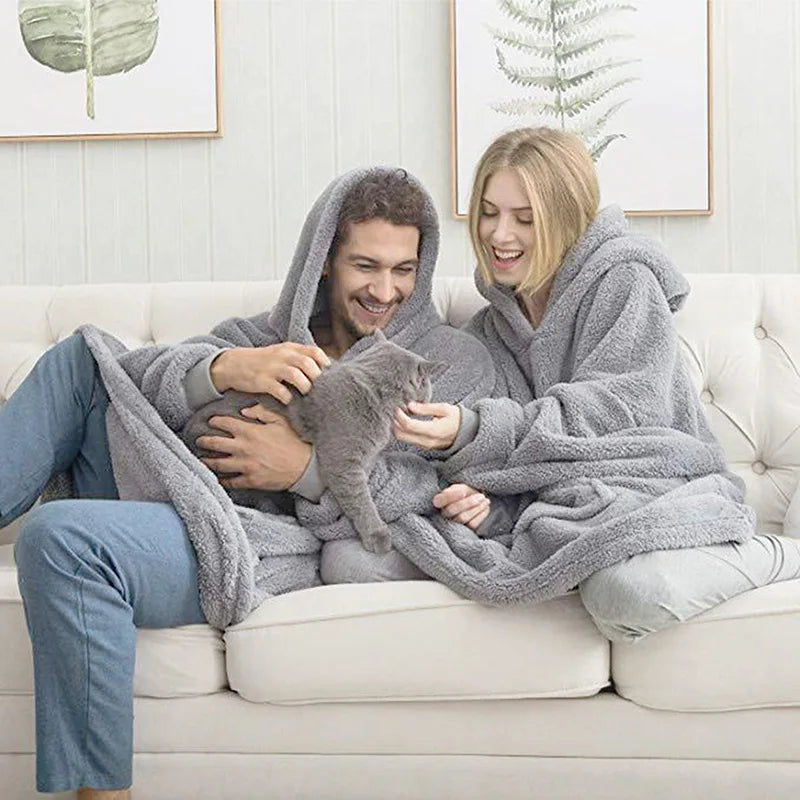 Women's Thick Winter Oversized Hoodie Blanket