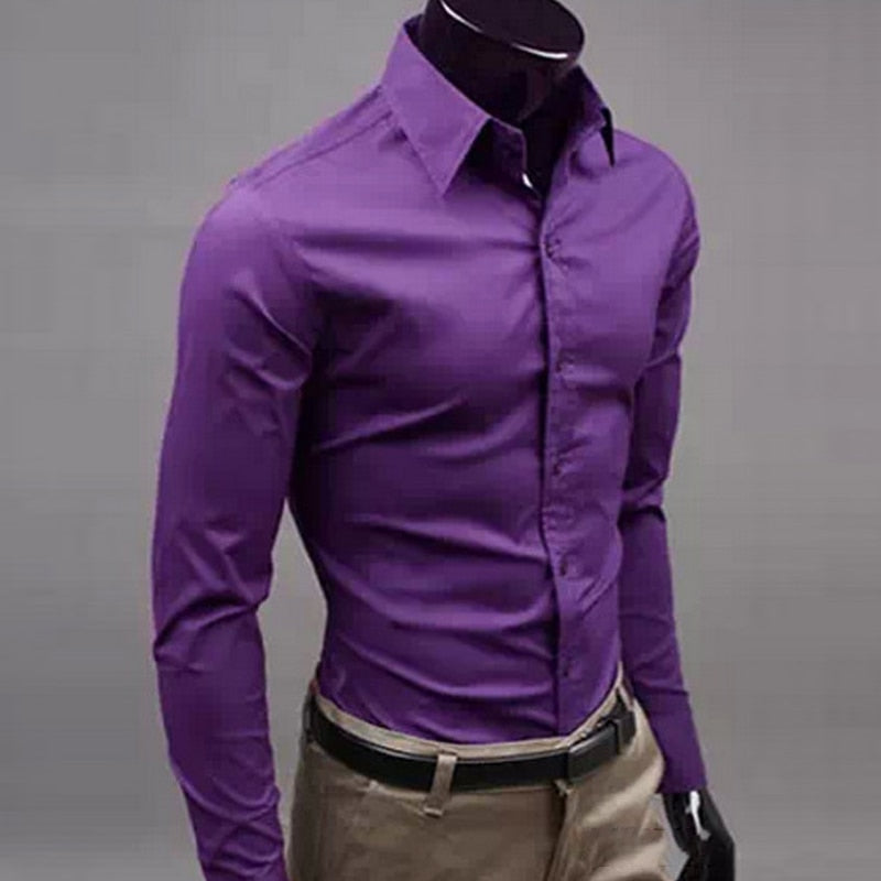 Men's Bright Dress Shirt purple