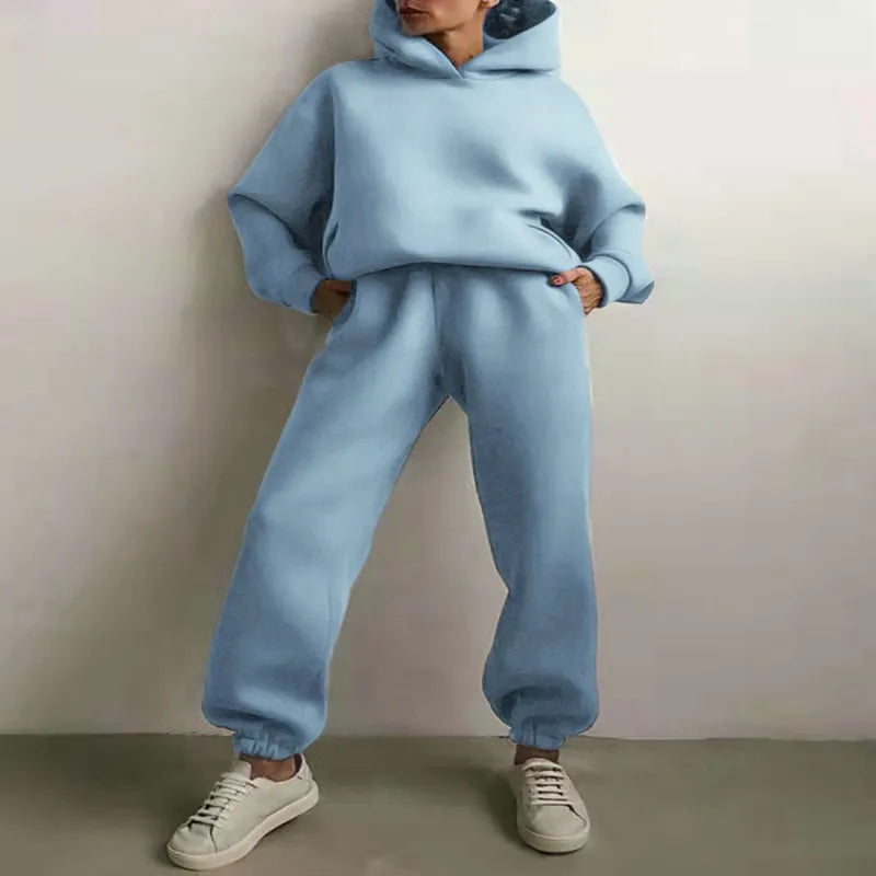 Women's Tracksuit with Oversized Hoodie