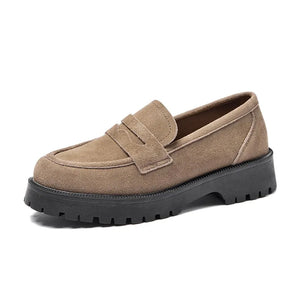 Women's Slip On Suede Loafers brown