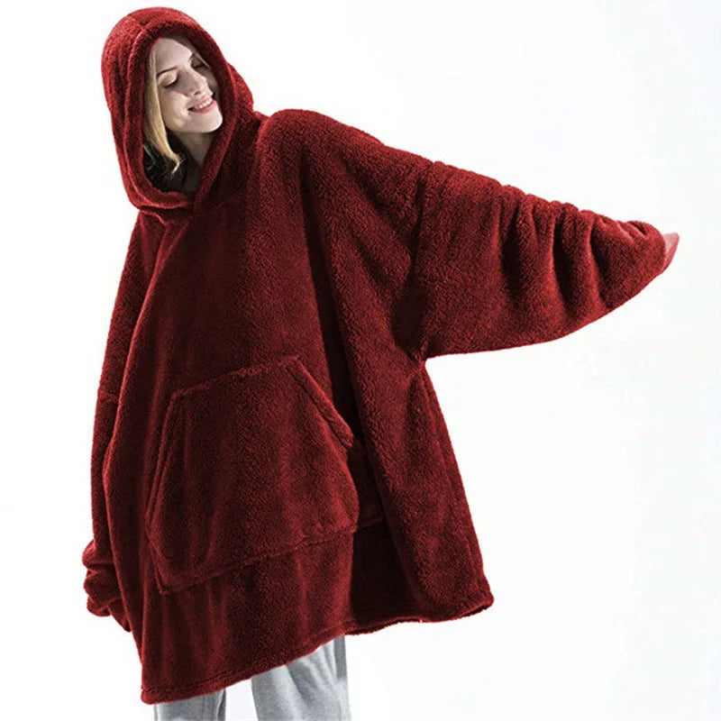 Women's Thick Winter Oversized Hoodie Blanket