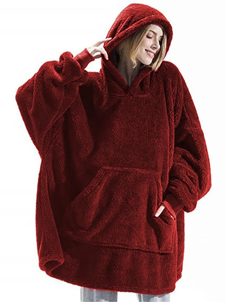 Women's Thick Winter Oversized Hoodie Blanket