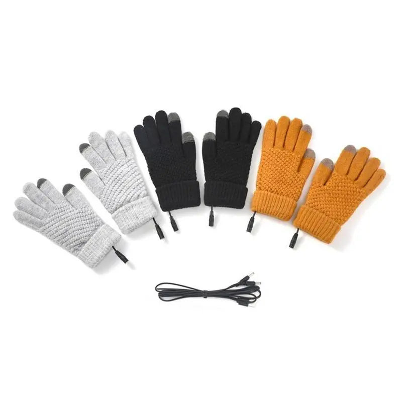 Heated Thermal Gloves all colors next to one another