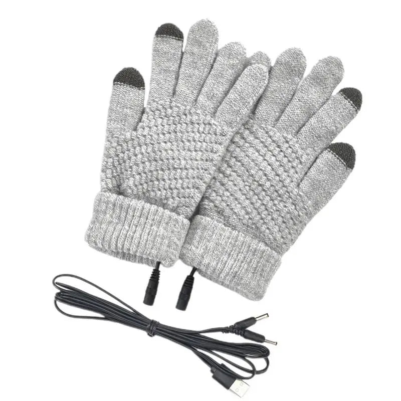 Heated Thermal Gloves in grey