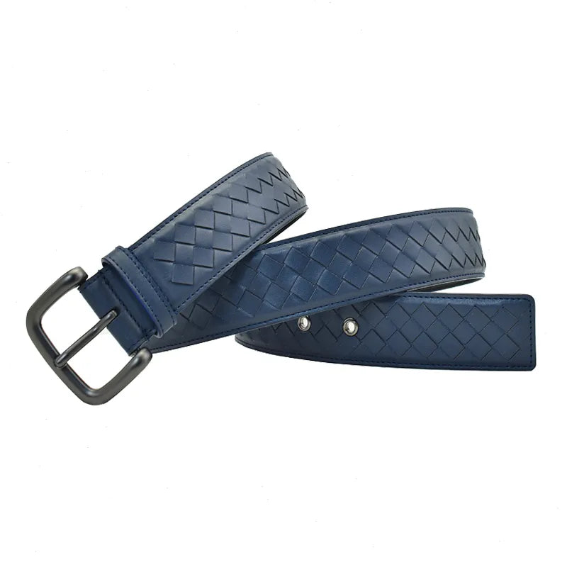 Men's Handmade Leather Belt blue