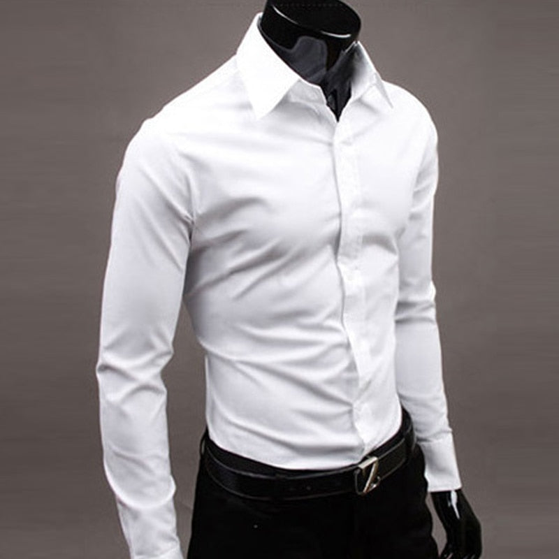 Men's Bright Dress Shirt white