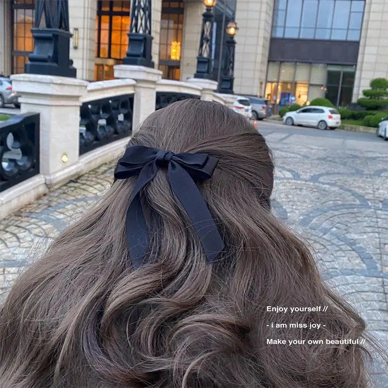 Silk Hair Bow & Barrette