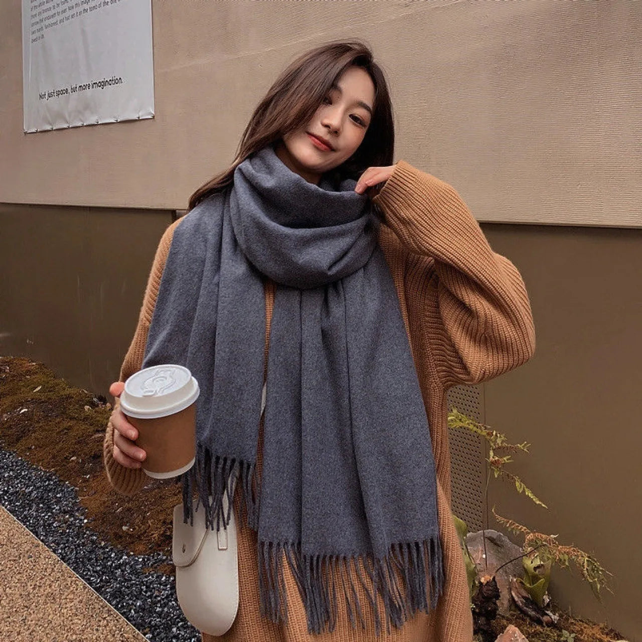 Faux Cashmere Women's Winter Scarf