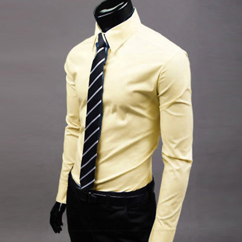 Men's Bright Dress Shirt yellow