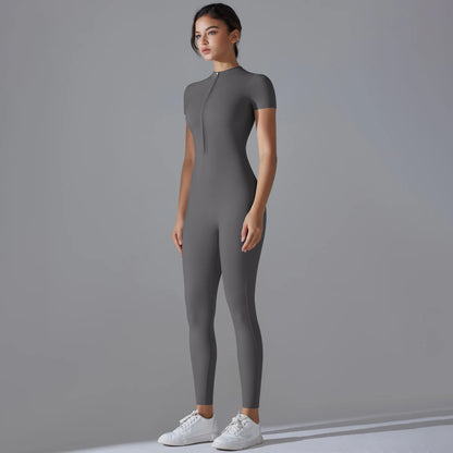 Yoga Full Body Jumpsuit with Zipper