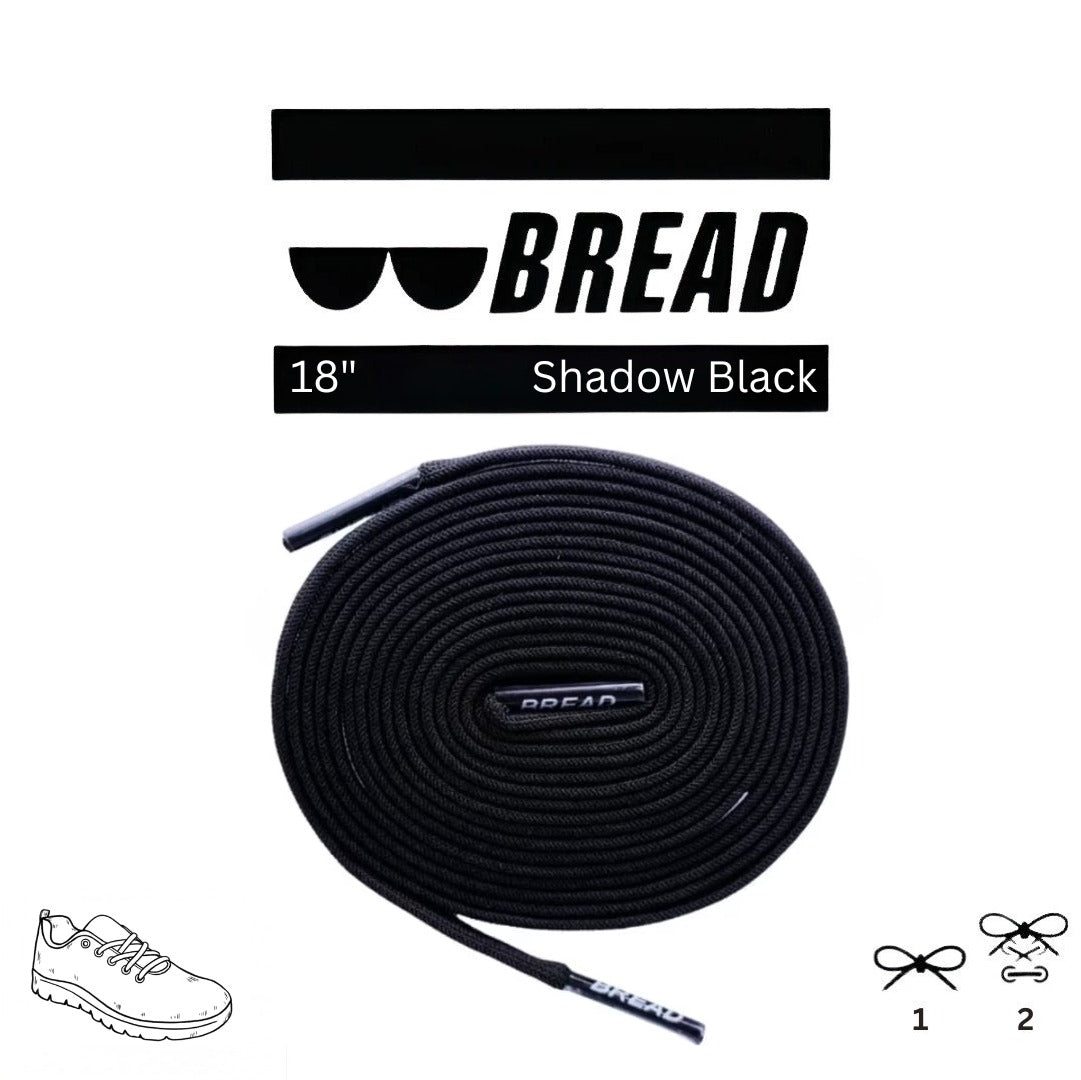 Shadow Black Shoelaces