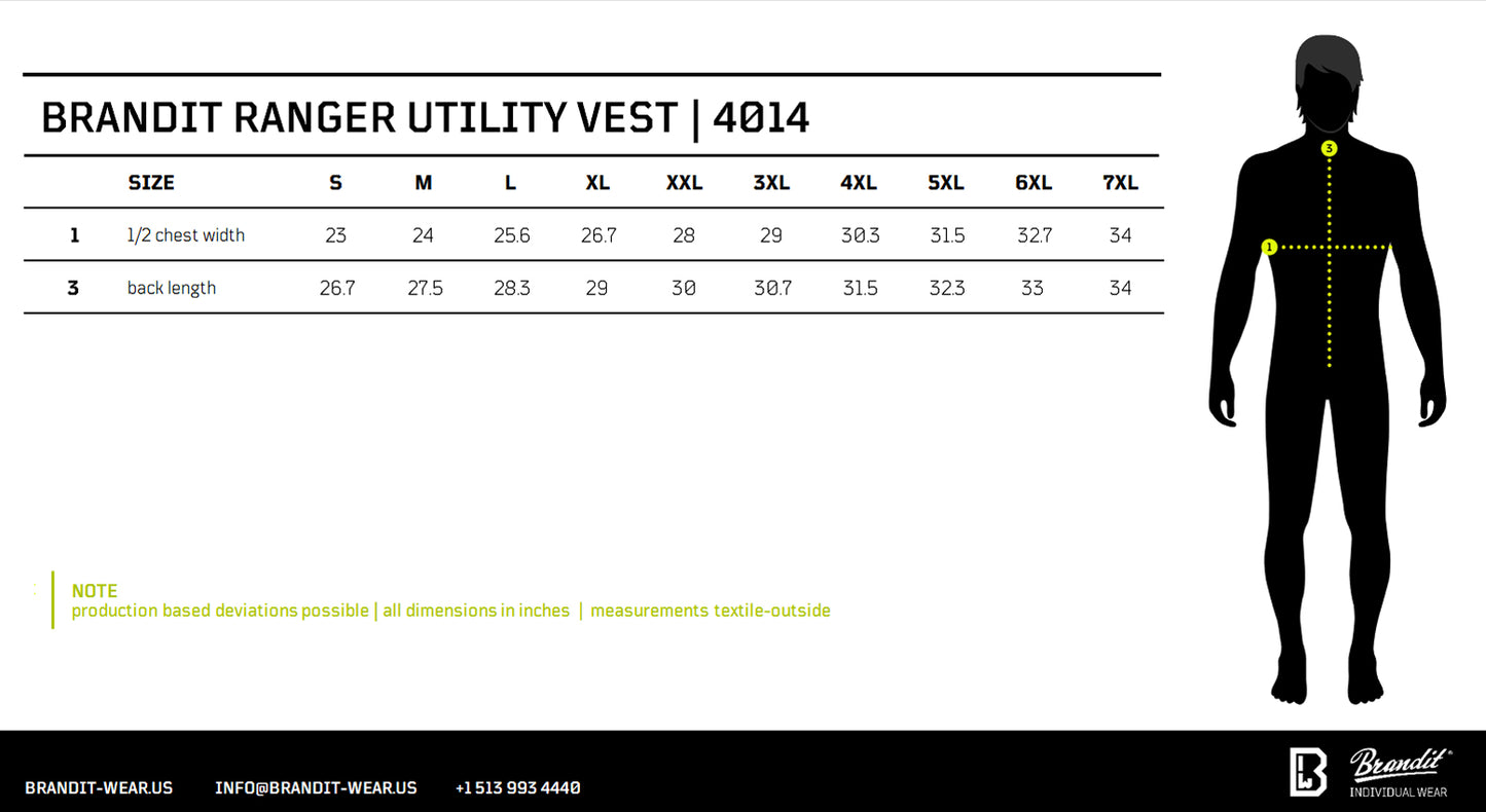 Size chart please contact us if using screen readers