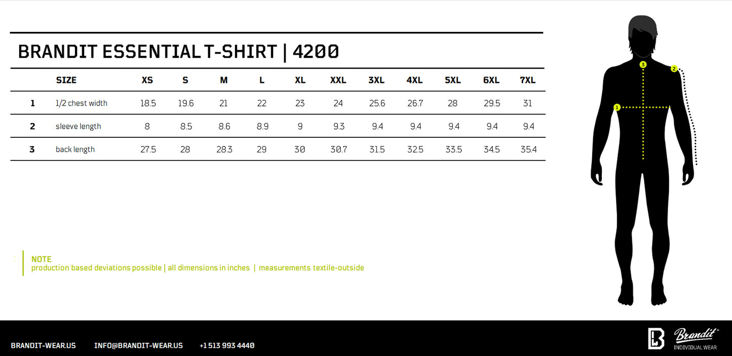 Size chart please contact us if using screen readers