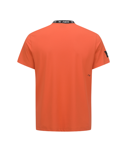 Orange Men's ANEW Golf Polo Shirt back