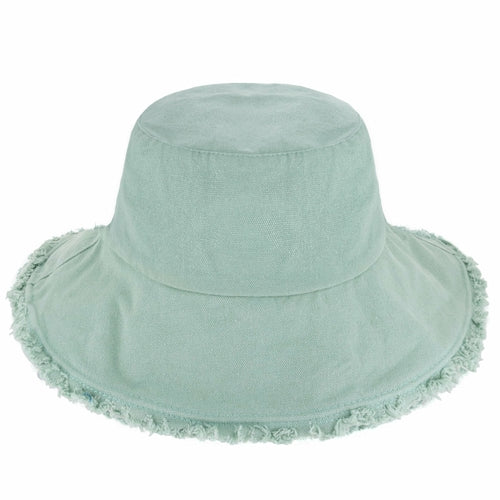 Plain Frayed Bucket Hat