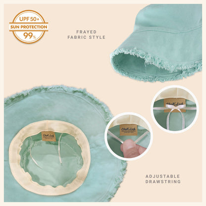 Plain Frayed Bucket Hat