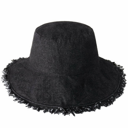 Plain Frayed Bucket Hat