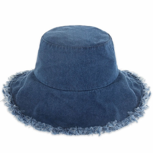 Plain Frayed Bucket Hat