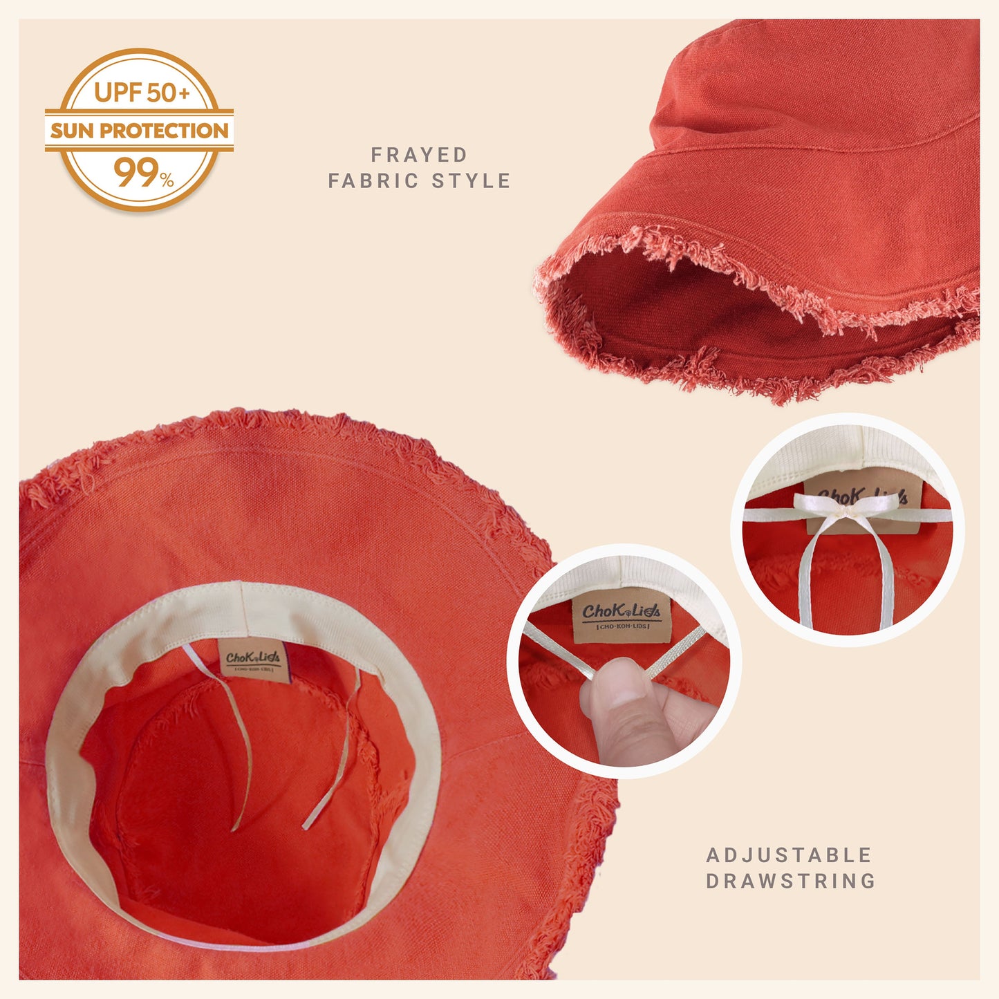 Plain Frayed Bucket Hat