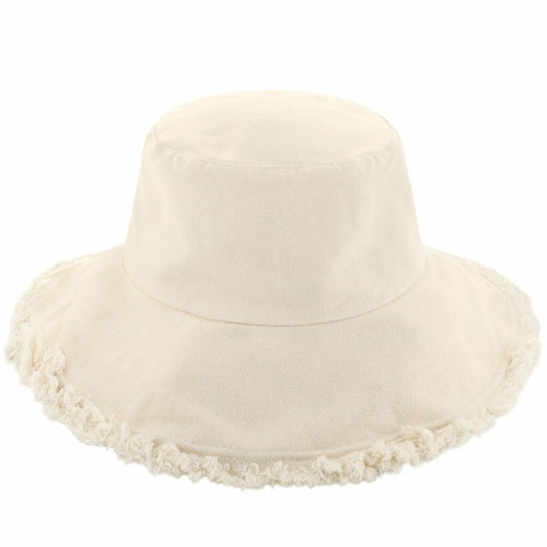 Plain Frayed Bucket Hat