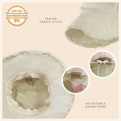Plain Frayed Bucket Hat