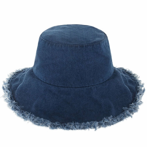 Plain Frayed Bucket Hat