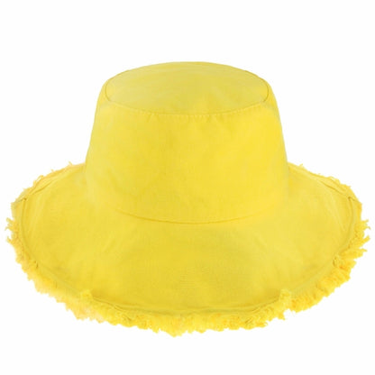 Plain Frayed Bucket Hat