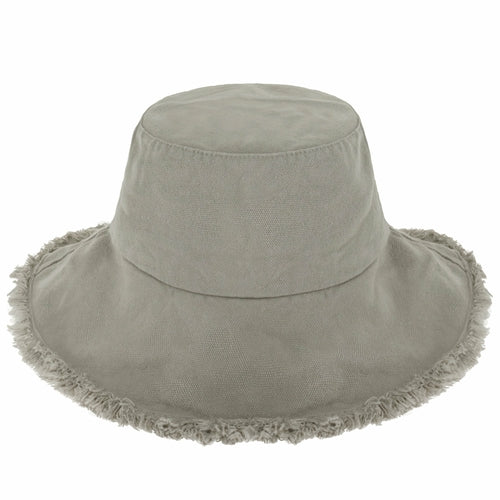 Plain Frayed Bucket Hat