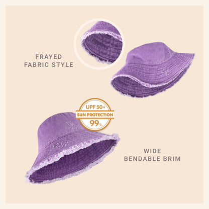 Plain Frayed Bucket Hat