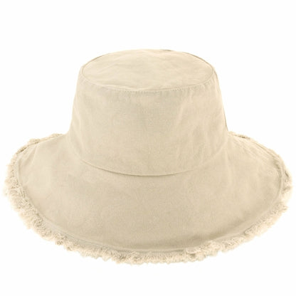 Plain Frayed Bucket Hat