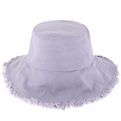 Plain Frayed Bucket Hat