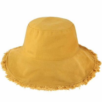 Plain Frayed Bucket Hat