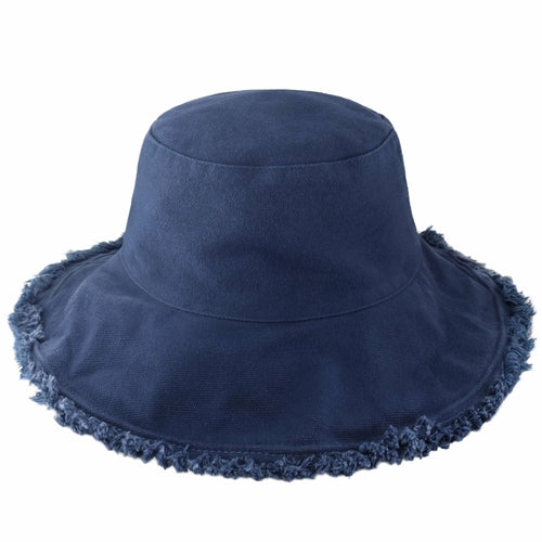 Plain Frayed Bucket Hat